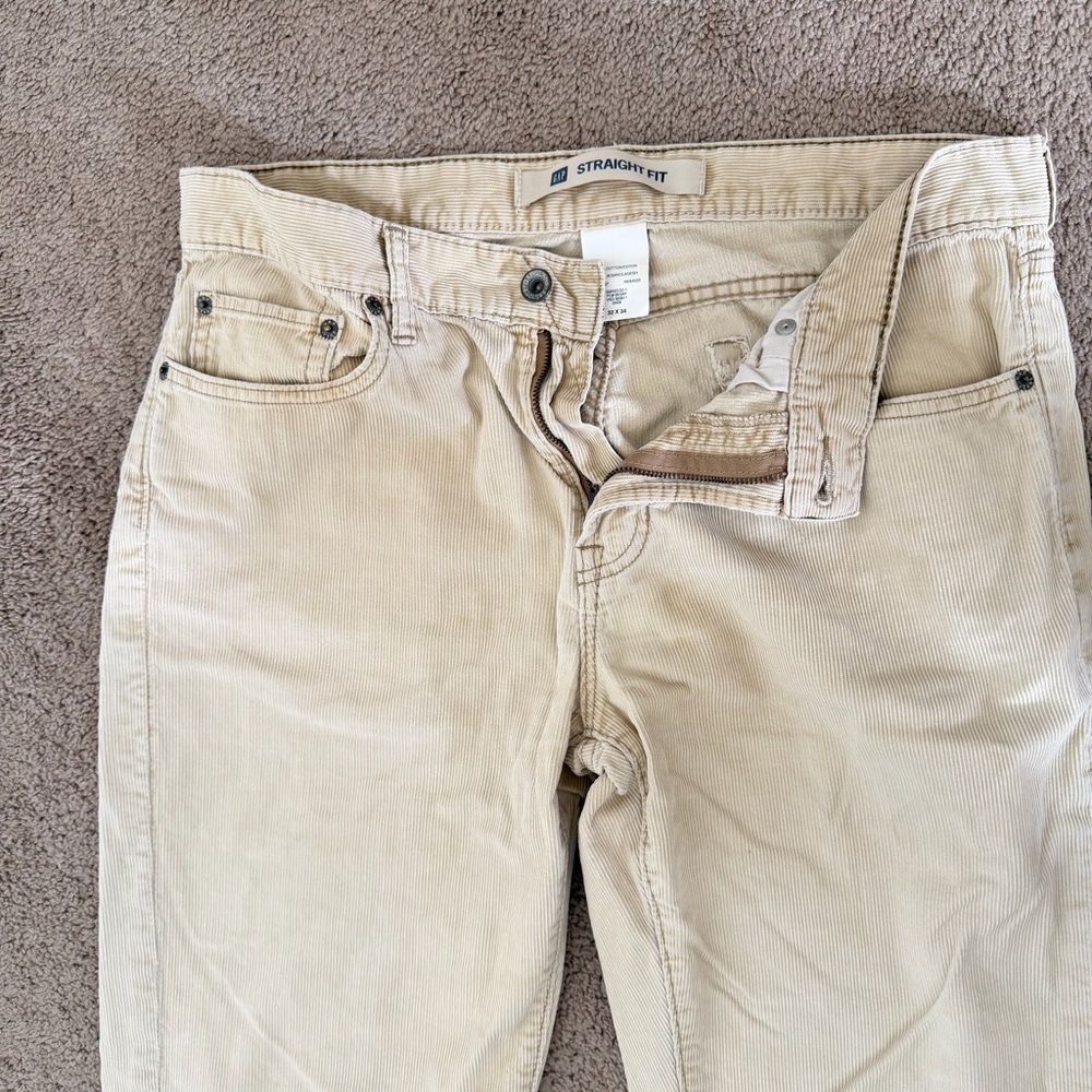 Vintage Gap Corduroy Pants Mens 32x34 Tan Straight Fit